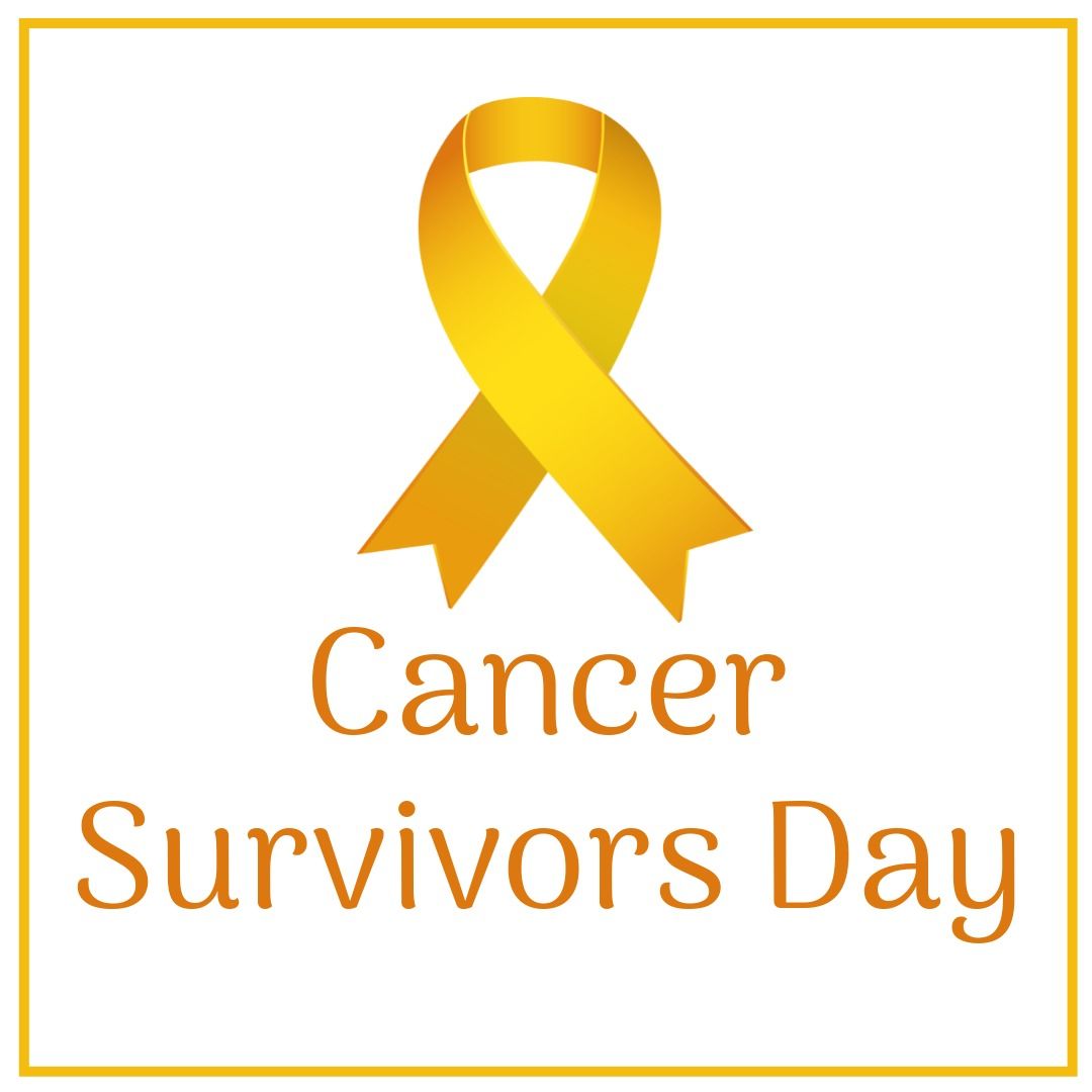 Digital composite image of cancer survivor day text with golden ribbon against white background - Download Free Stock Templates Pikwizard.com
