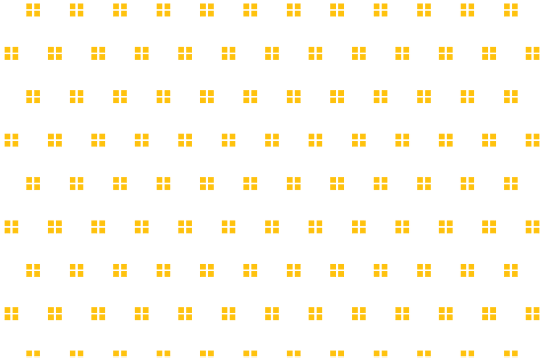 Digital Rows of Yellow Squares on Transparent Background