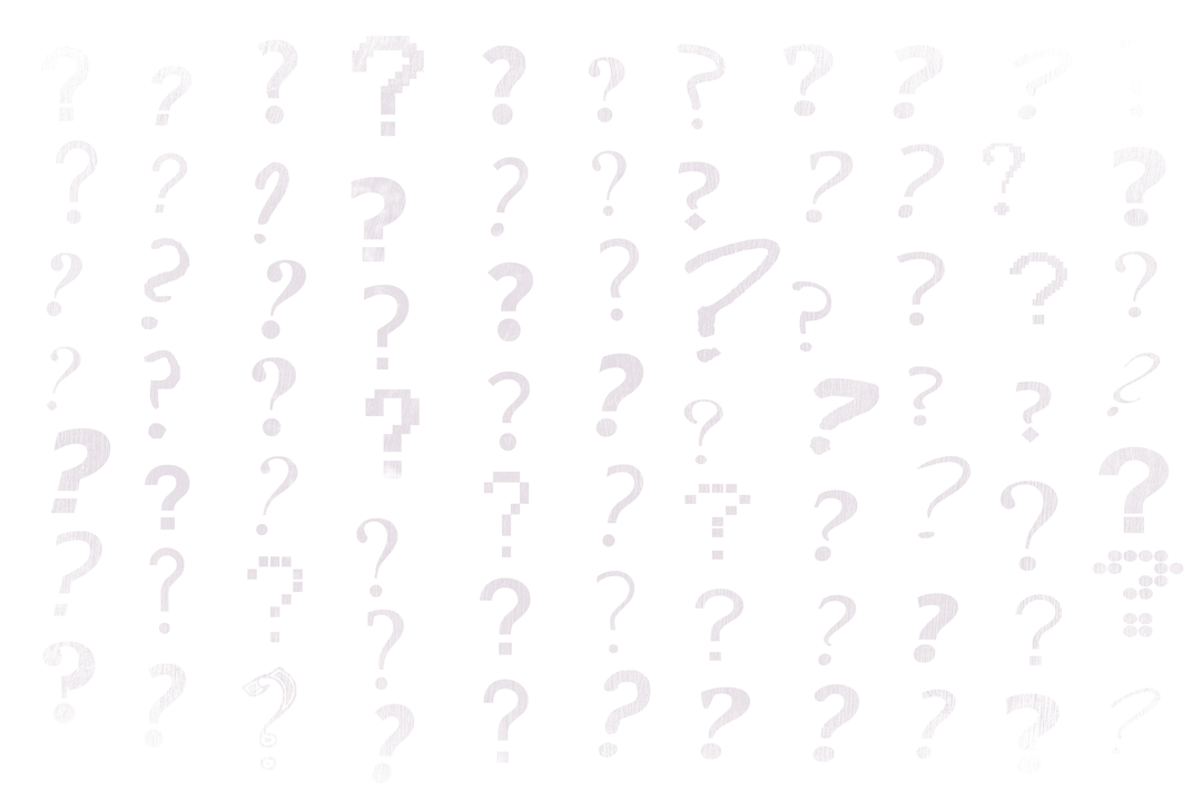 Assorted Transparent Question Marks for Creative Designs
