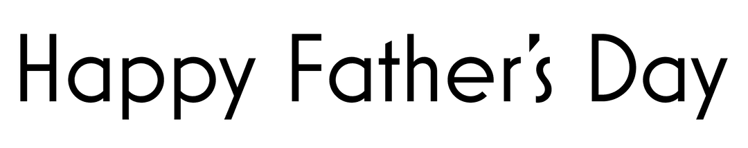 Transparent Father's Day Greeting with 3D Typography