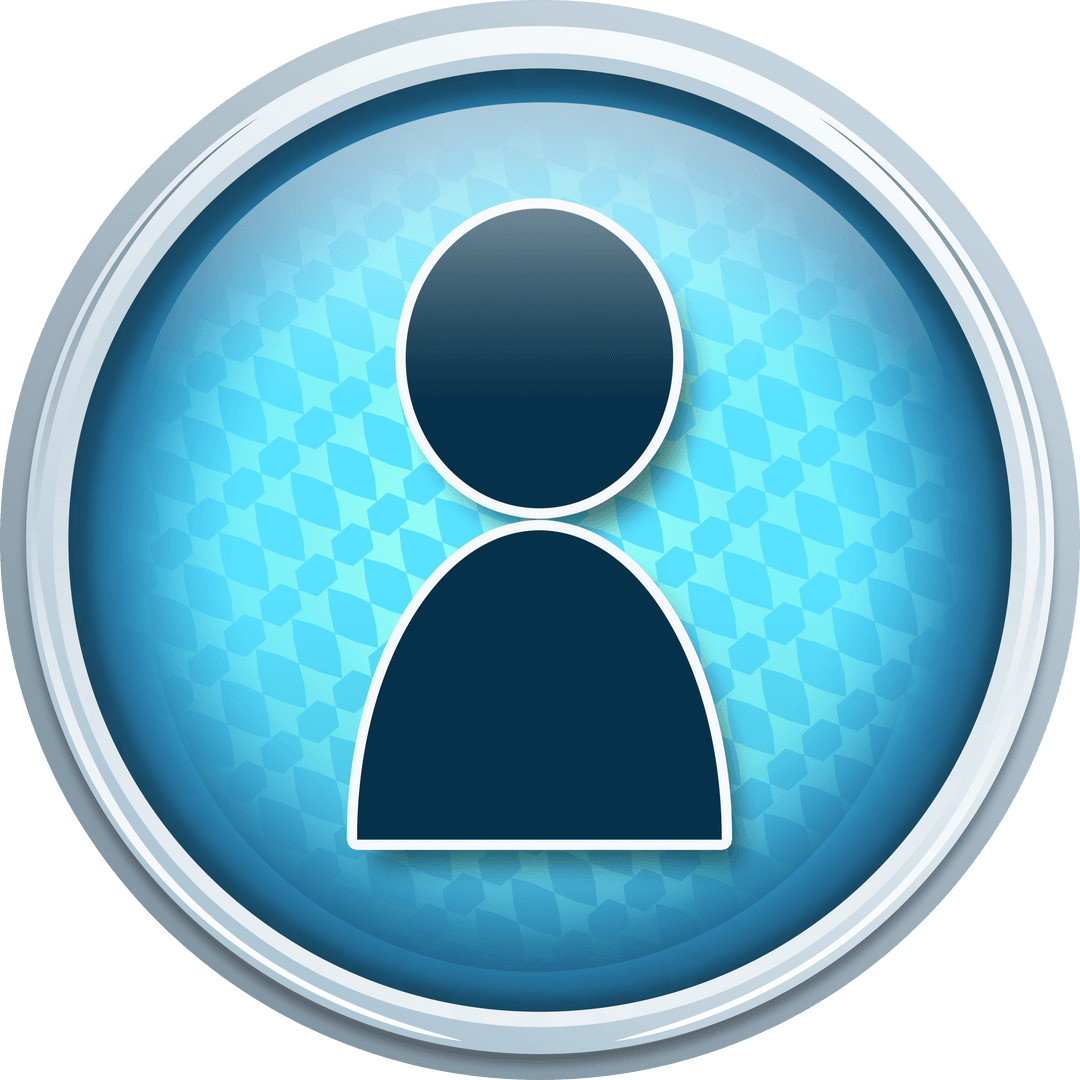 Blue Circular Icon with Person Silhouette in Transparent Layer Design - Download Free Stock Images Pikwizard.com