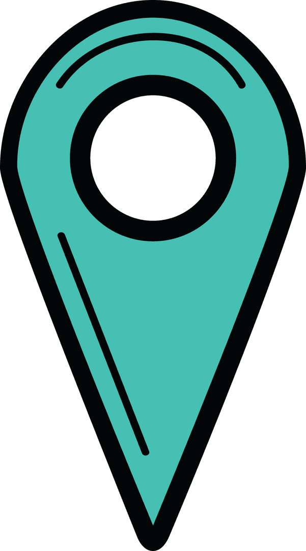 Transparent Destination Pin for Travel Concept