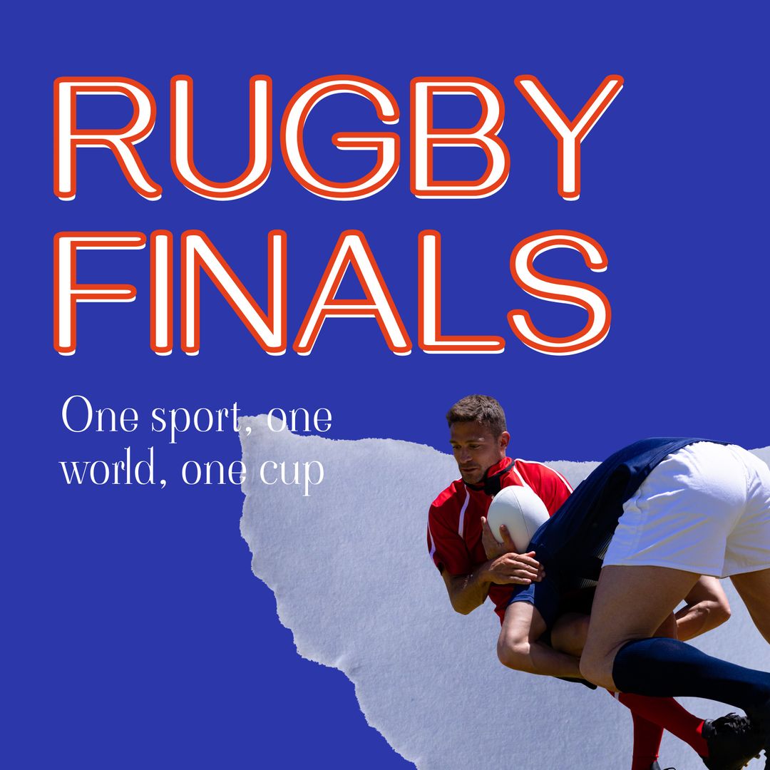 Rugby Finals Announcement with Action Packed Tackle Moment - Download Free Stock Templates Pikwizard.com