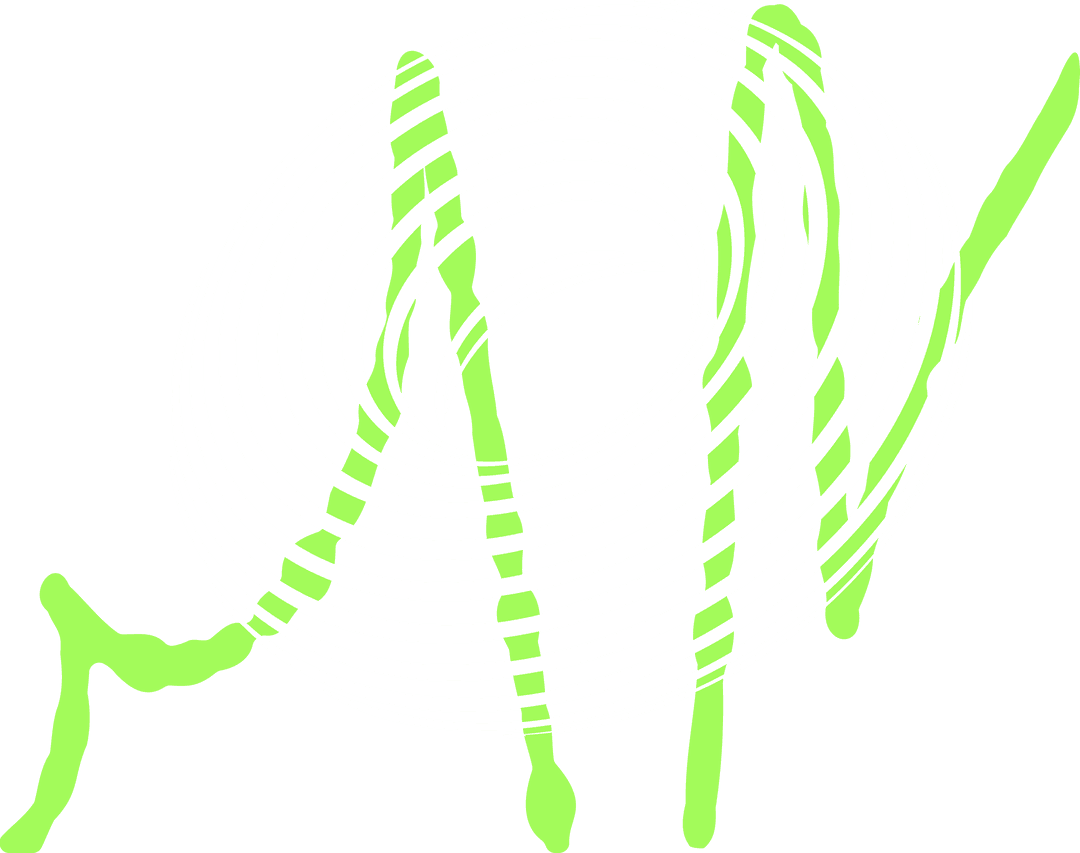 Dynamic Concentric Swirl with Neon Green Drips on Transparent Background