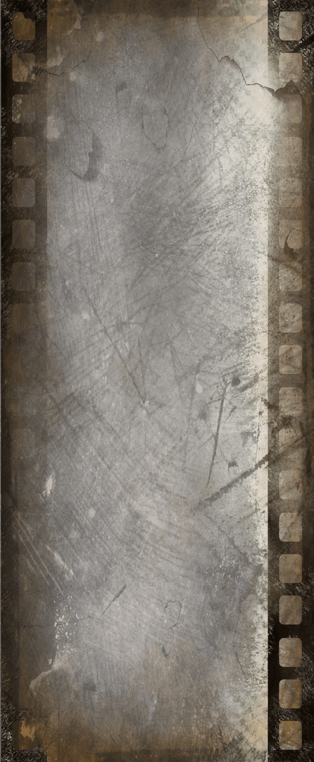 Grungy Filmstrip Texture on Transparent Background for Creative Use