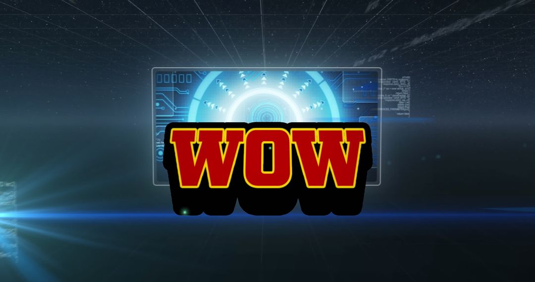 Futuristic WOW Over Digital Scanning Interface