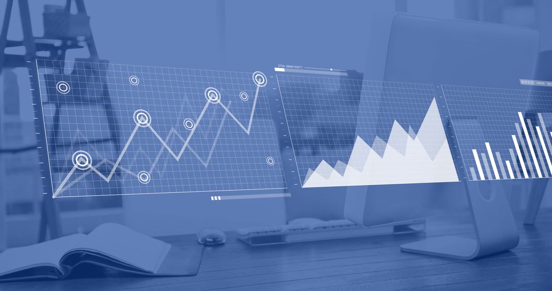 Digital Interface Displaying Financial Data in Modern Office
