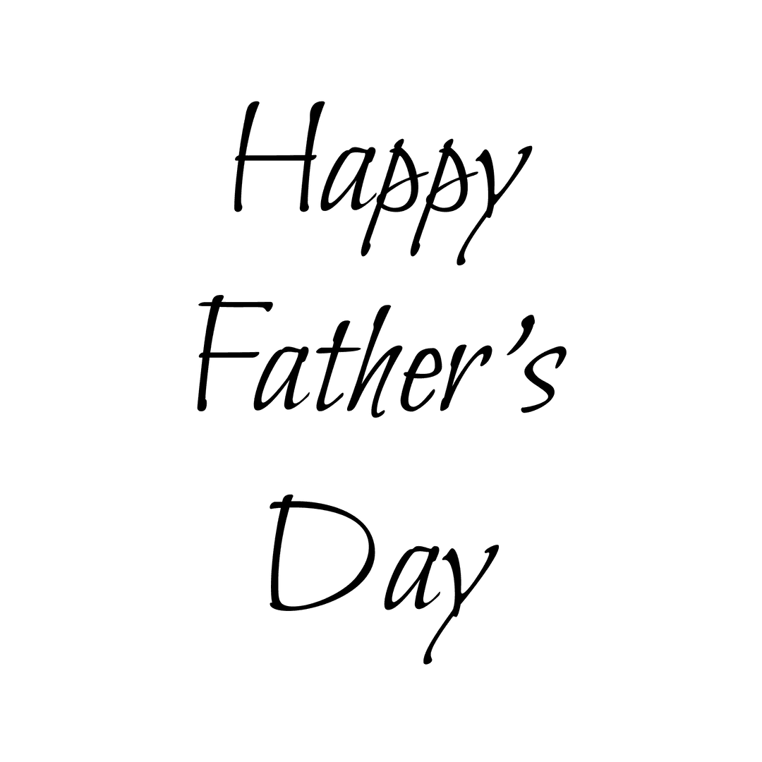 Stylish Transparent Happy Fathers Day Text Design