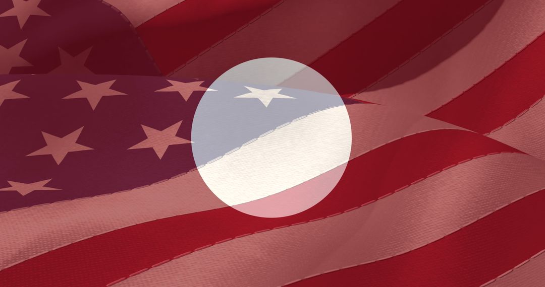 American Flag with Patriotic Theme Design