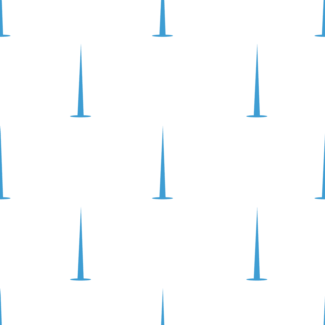 Patterned Blue Nails on Transparent Background for Design