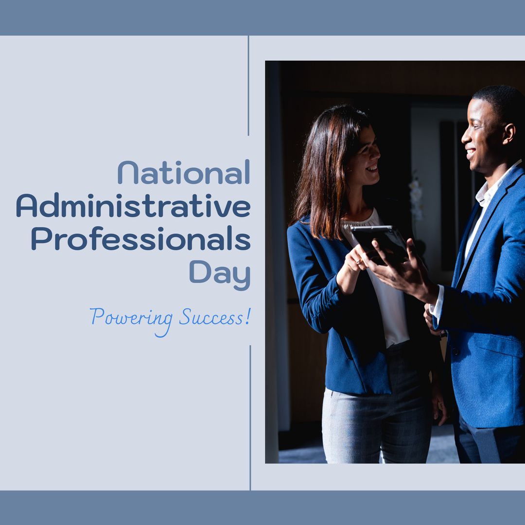 Diverse Professionals Collaborating on Administrative Professionals Day