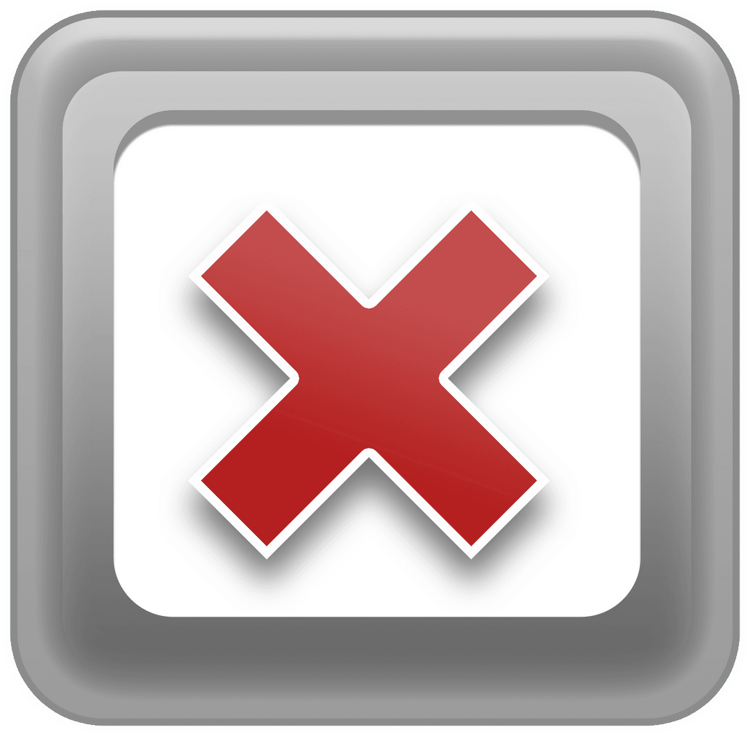 Transparent Red Cross Mark Icon Design