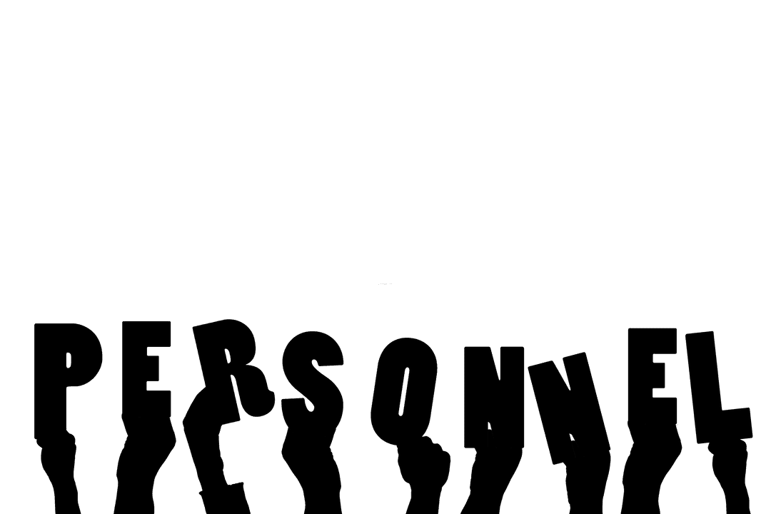 Transparent Silhouette Hands with Personnel Banner