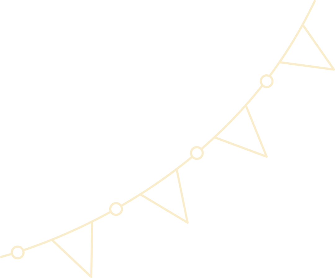 Minimalistic Bunting Garland Transparent Background for Elegant Celebrations