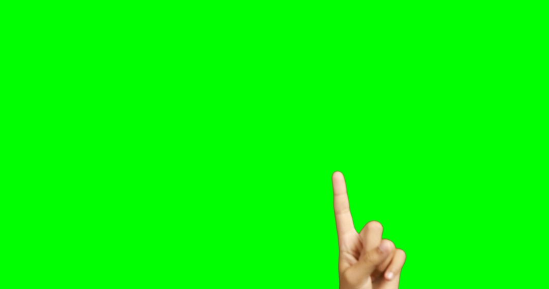 Hand Pointing Up with Index Finger on Green Screen Background - Free Images, Stock Photos and Pictures on Pikwizard.com