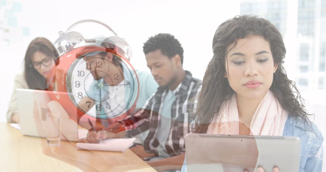 Time Management Concept with Diverse Business Team