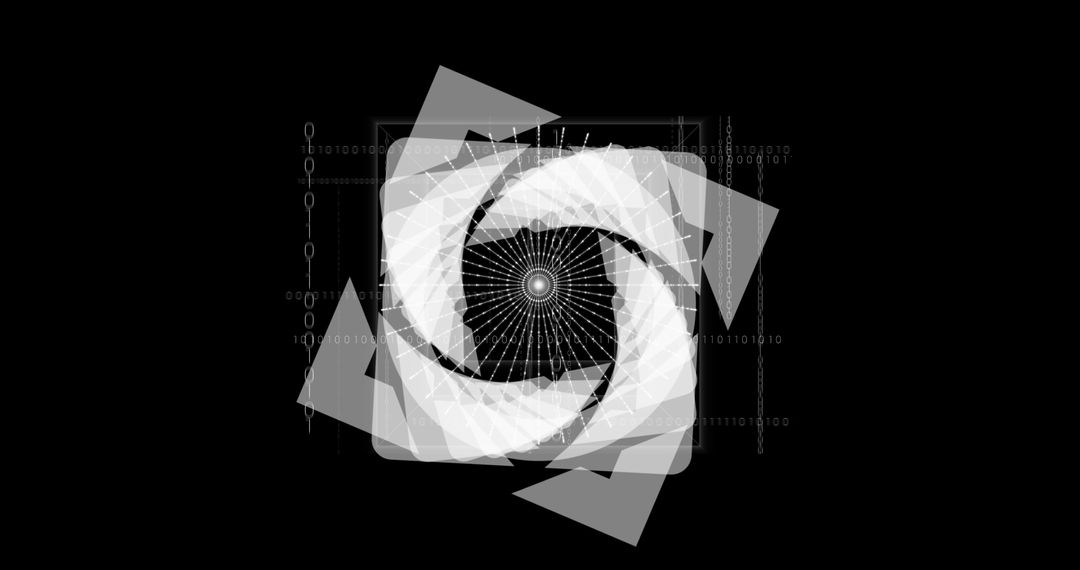 Abstract Geometric Motion with Digital Overlay