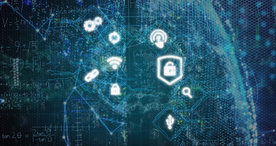Global Networking Interface with Digital Icons and Mathematics