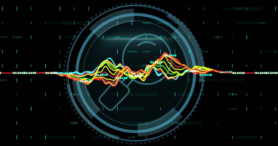 Magnifying Glass with Data Processing Digital Concept