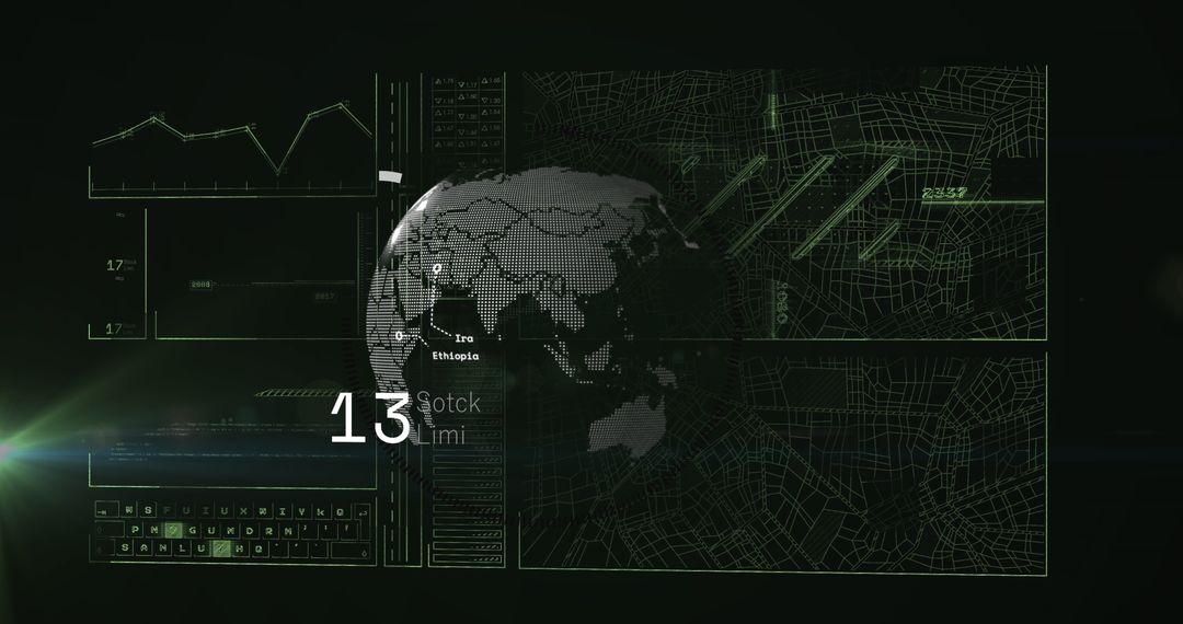 Global Data Visualization with Network Graphs and Maps - Free Images, Stock Photos and Pictures on Pikwizard.com