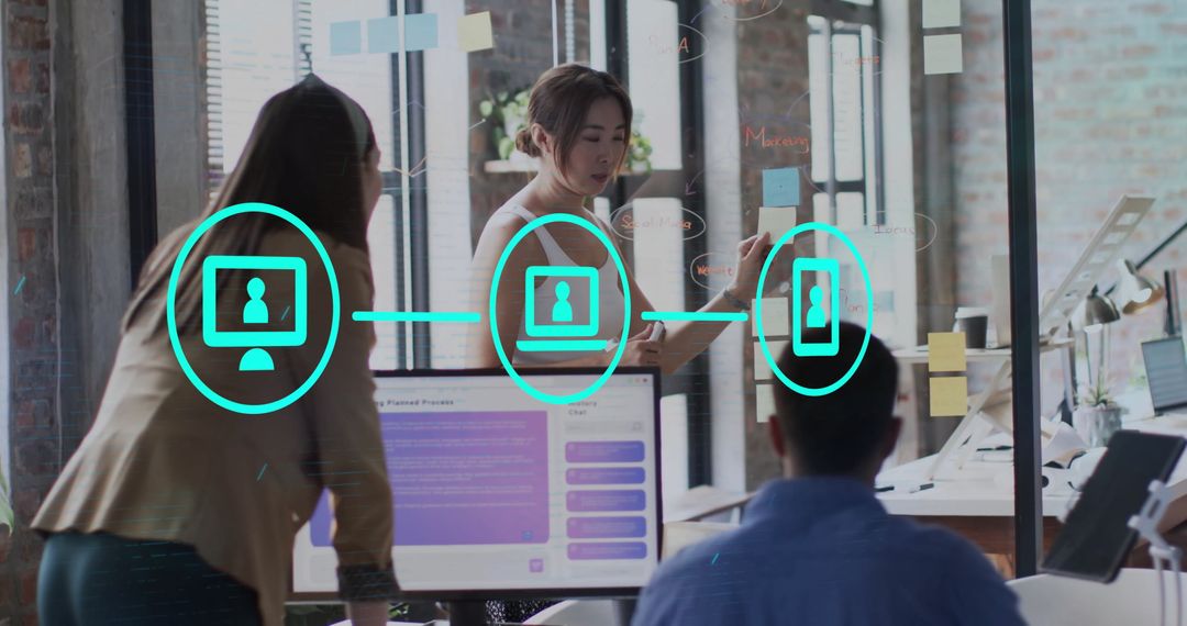 Digital Connections in Modern Business Office Setting