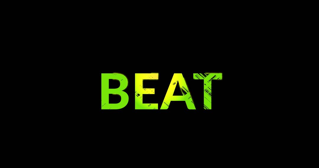 Neon Beat Text on Black Background