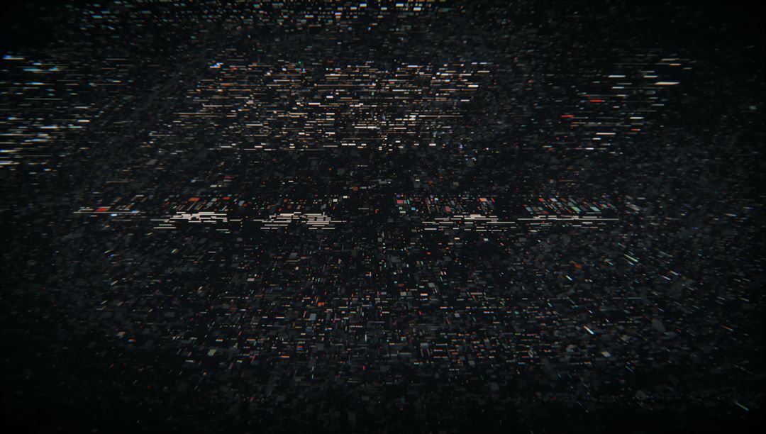 Abstract Digital Glitch Art Showing Futuristic Cyber Aesthetic