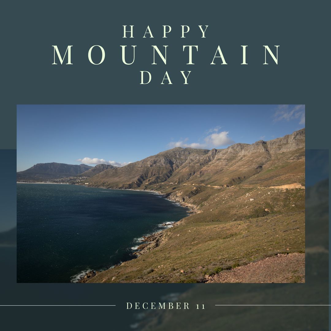Scenic Mountain Range Celebrating Mountain Day