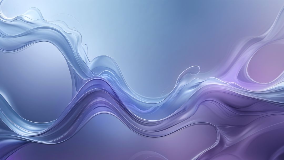 Dynamic Fluid Wave Ribbons with Blue Purple Gradients