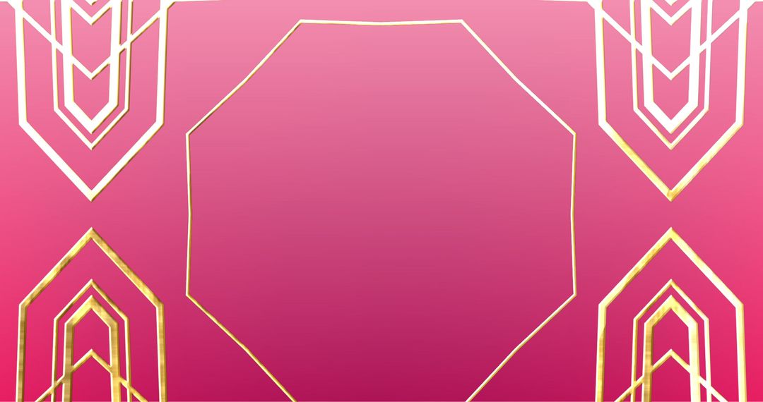 Elegant Art Deco Geometric Pattern on Pink Background