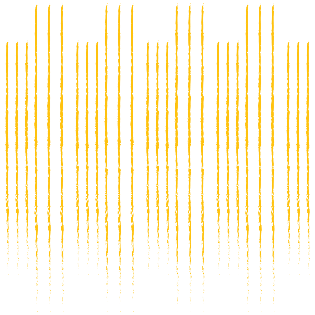 Yellow Linear Abstract Illustration on Transparent Background