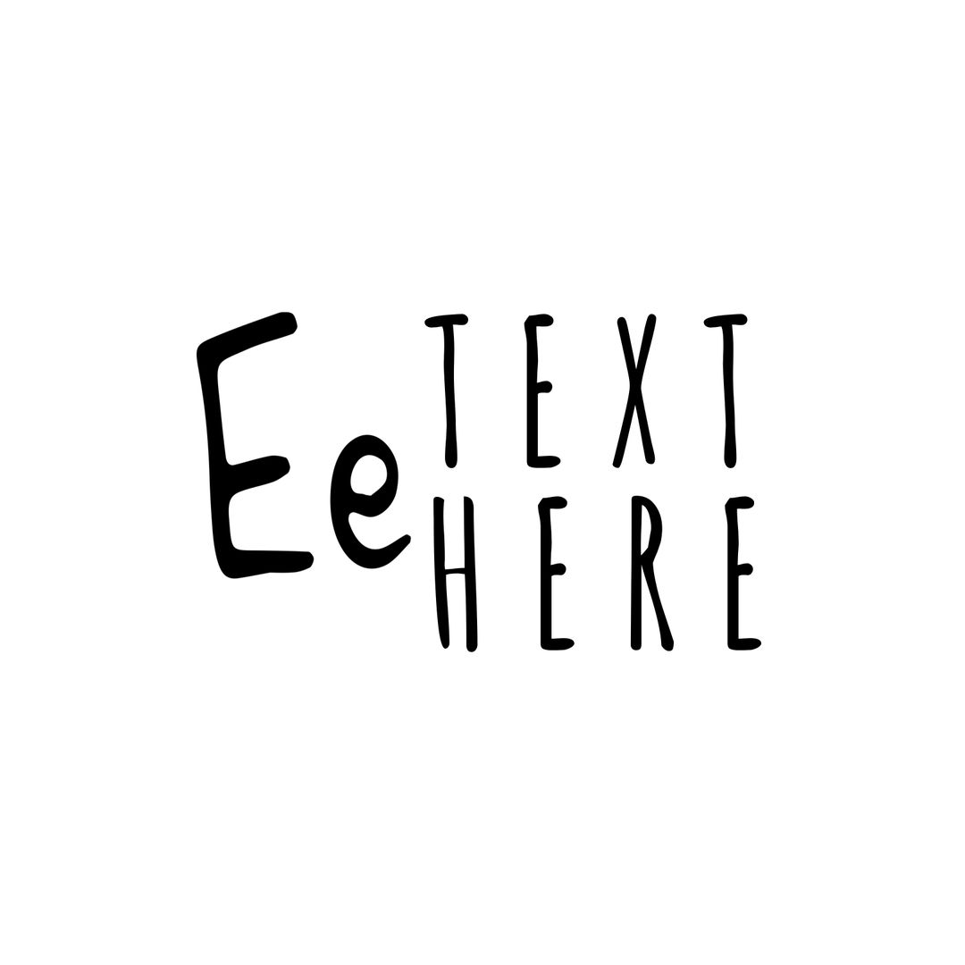 Minimalist Typographic Design with Emphasis on Letter E