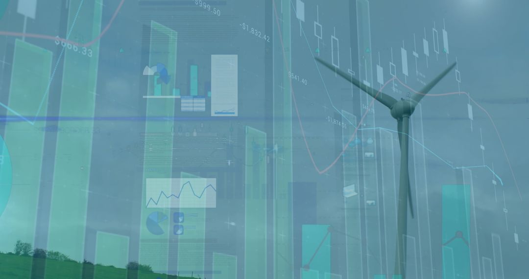 Renewable Energy Data Technology with Spinning Wind Turbine