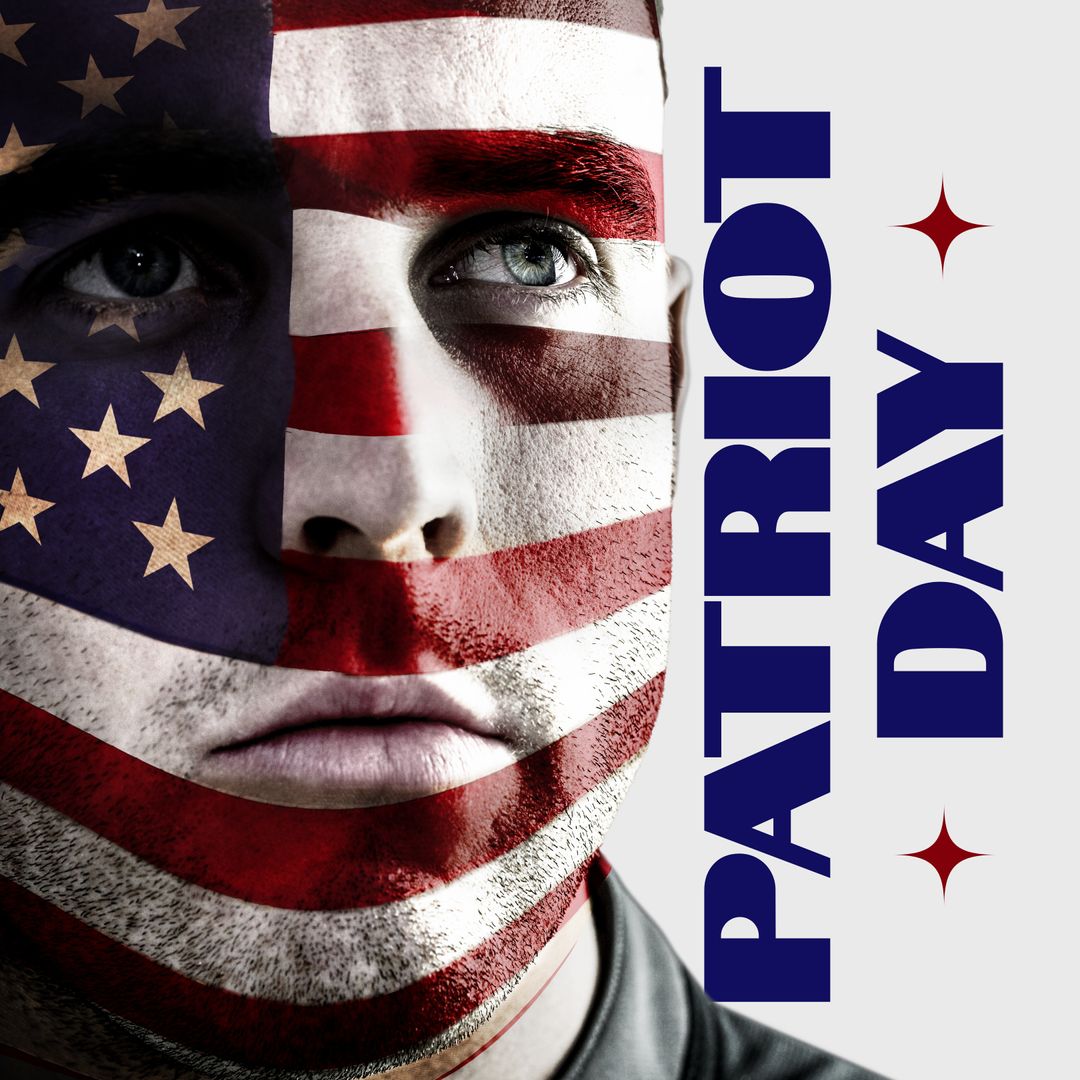 Man Dressed in USA Flag Design Celebrating Patriot Day