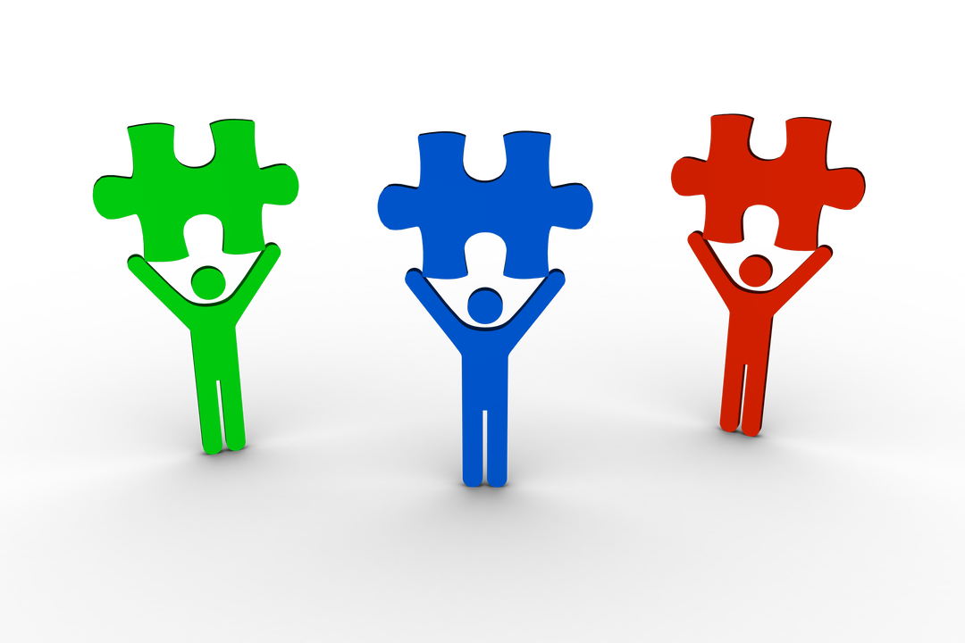 Colorful People Holding Puzzle Pieces on Transparent Background Isolated Vector - Download Free Stock Images Pikwizard.com