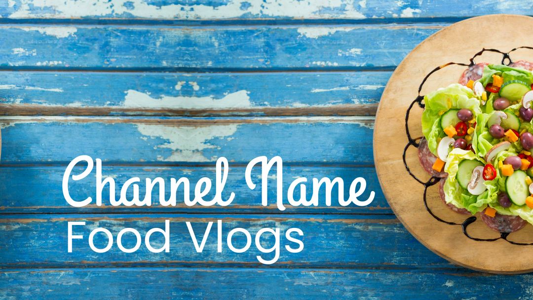 Fresh Salad on Rustic Wooden Table Top View