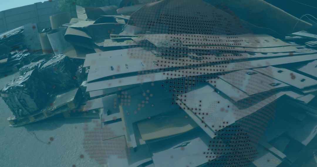 Global Data Integration Concept with Industrial Waste Scene