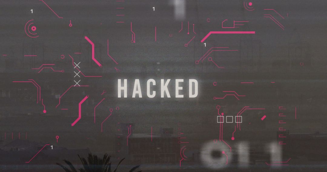 Digital Security Alert with Glitch Effects Highlighting Vulnerability