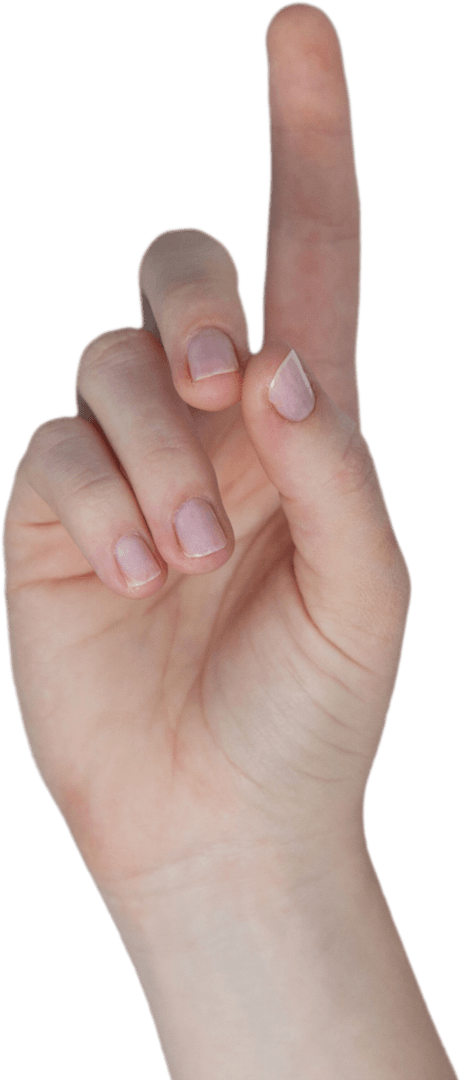 Close-Up of Transparent Hand Positively Pointing