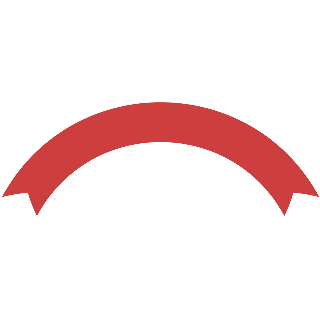Red Arrow-Style Banner with Transparent Background