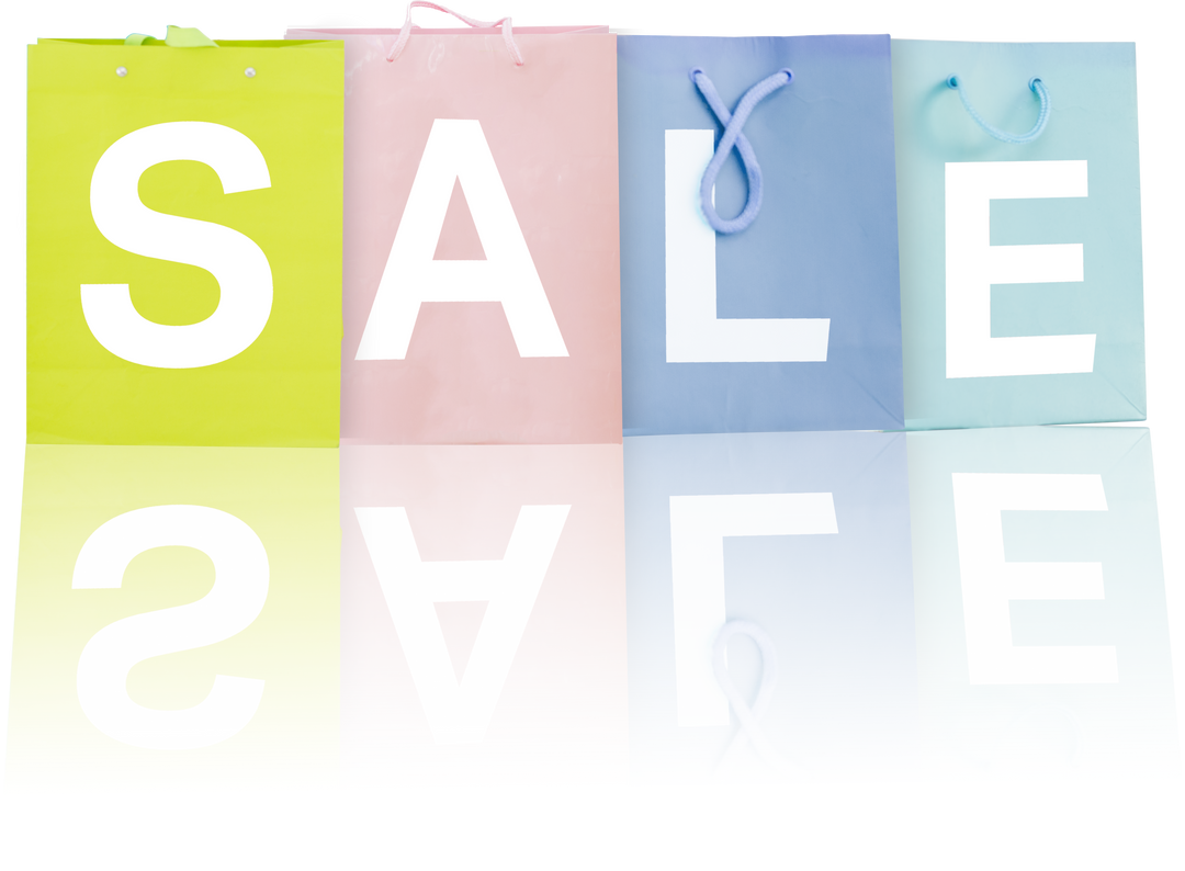 Colorful Sale Promotion Bags PNG with Transparent Background - Download Free Stock Images Pikwizard.com