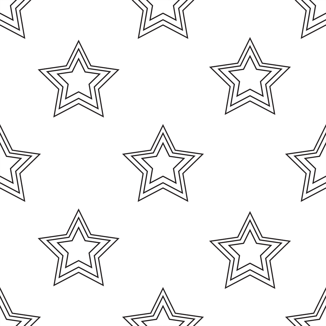 Geometric stars pattern transparent background vector