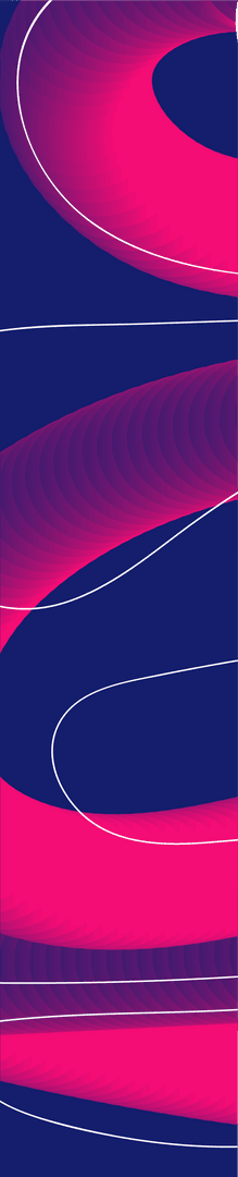 Abstract Gradient Ribbons with White Lines on Transparent Background