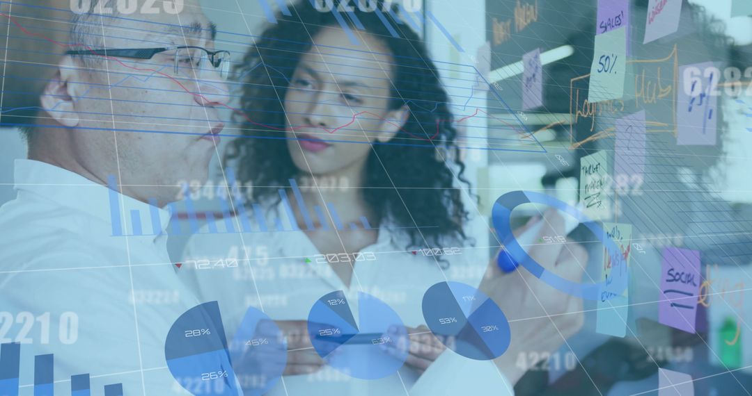 Diverse Team Analyzing Financial Data and Charts