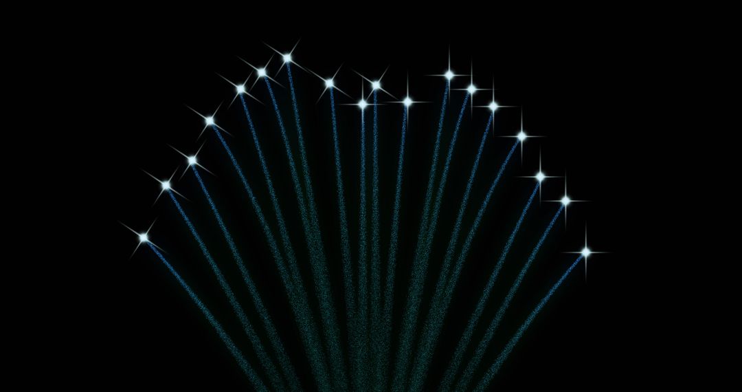 Sparkling Firework Burst on Black Background for Celebrations