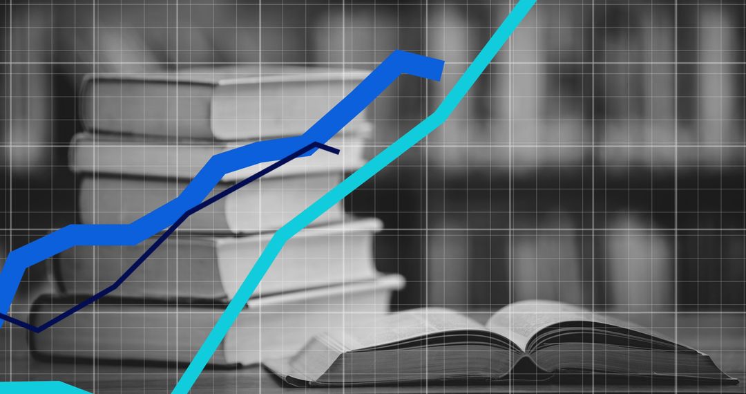 Financial Growth Symbolized by Blue Graphs Over Books