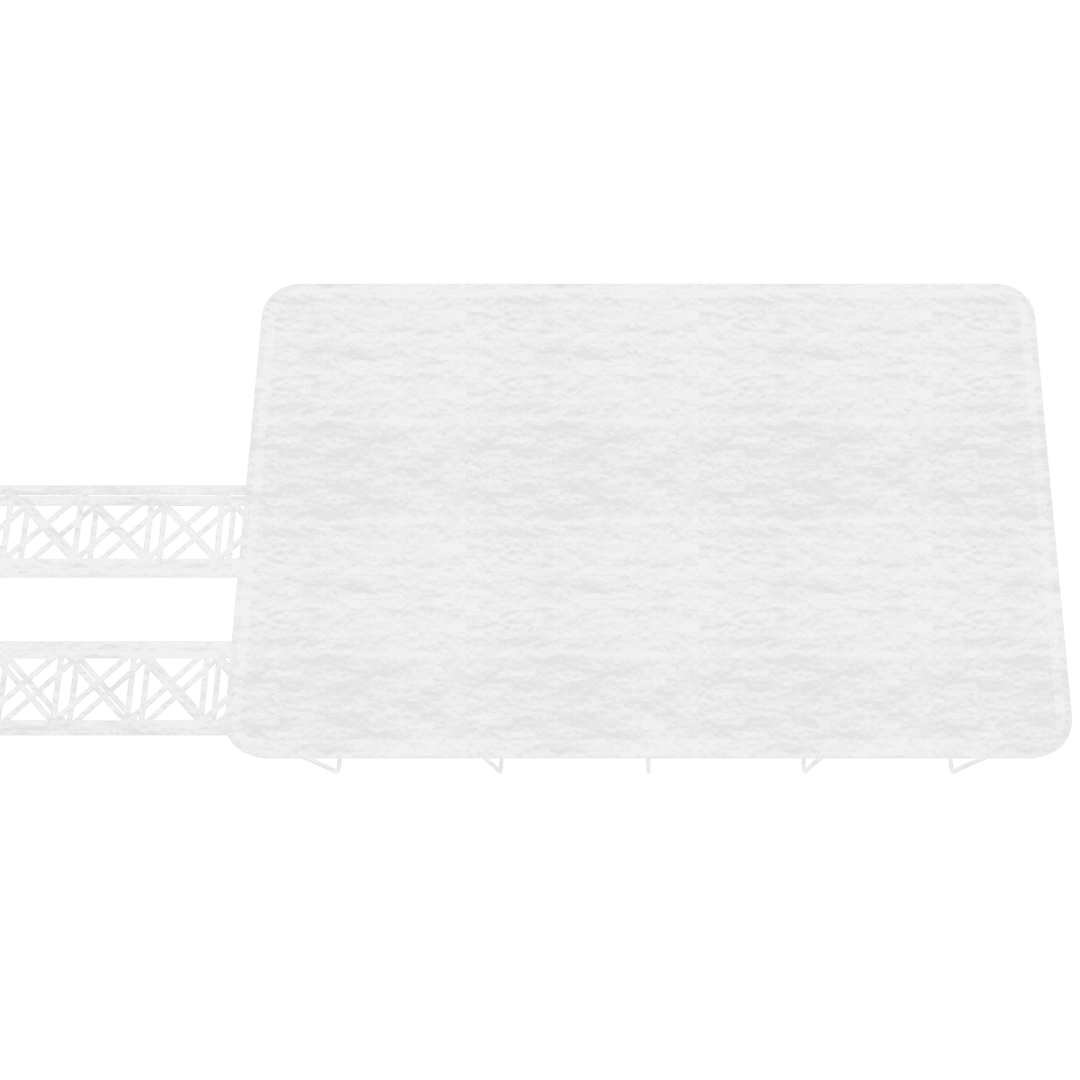 Transparent White Signpost on Clear Background for Traffic Design