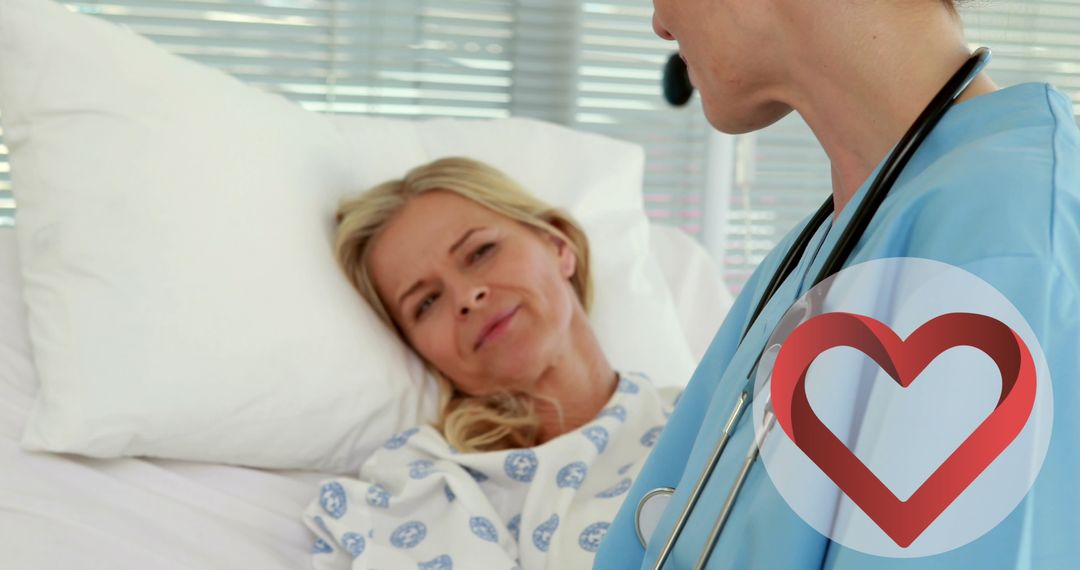 Nurse Assuring Patient in Hospital for Healthcare and Recovery