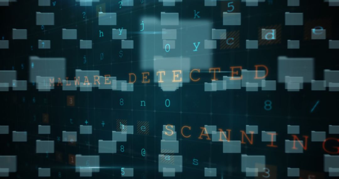 Cyber Security Concept with Malware Detection in Digital Network