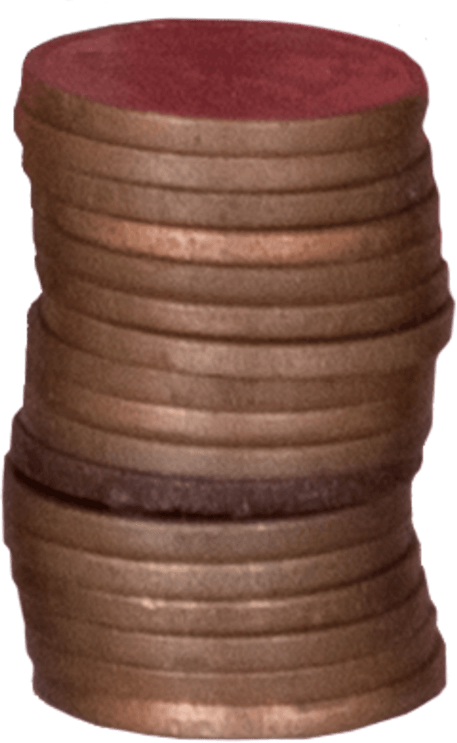 Stack of Brown Coins on Transparent Background Realistic Illustration